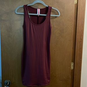 NWT! Burgundy Tank Mini Dress